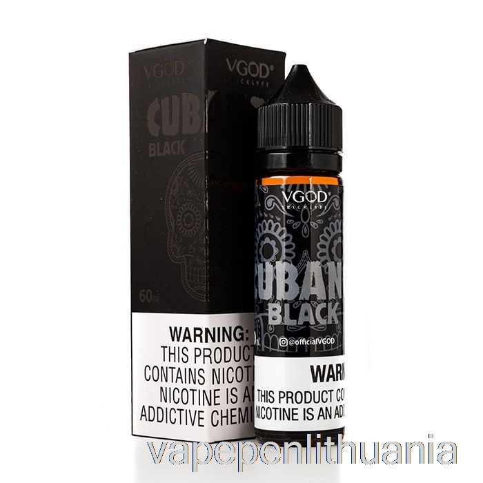 Cubano Black - Vgod E-liquid - 60ml 0mg Vape Skystis
